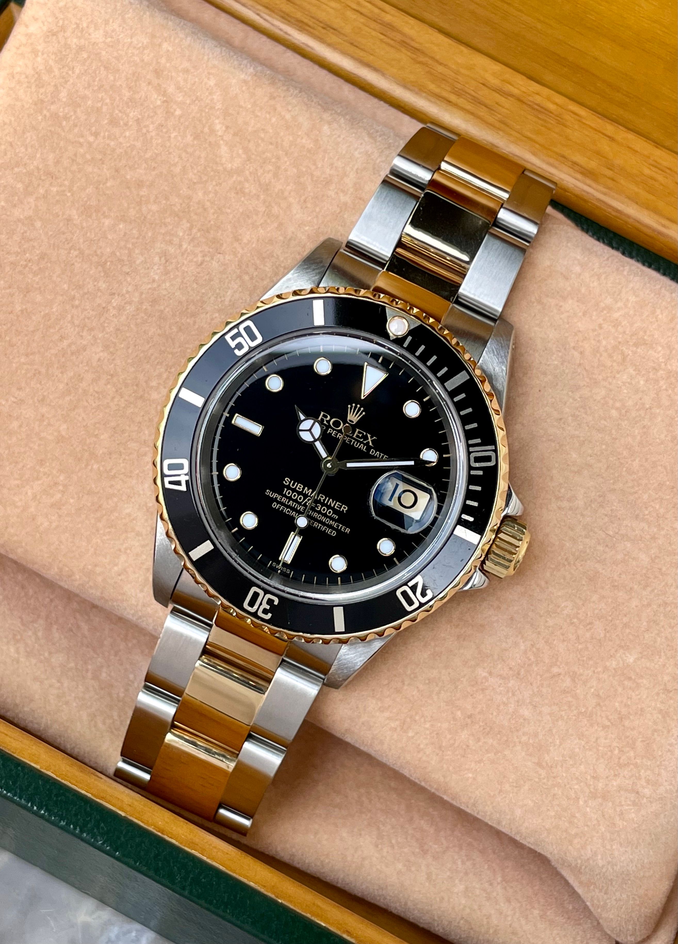 ROLEX 16613 保証書 ロレックス サブマリーナ デイト 40 16613 保証書 青 ブルー 20cm AT