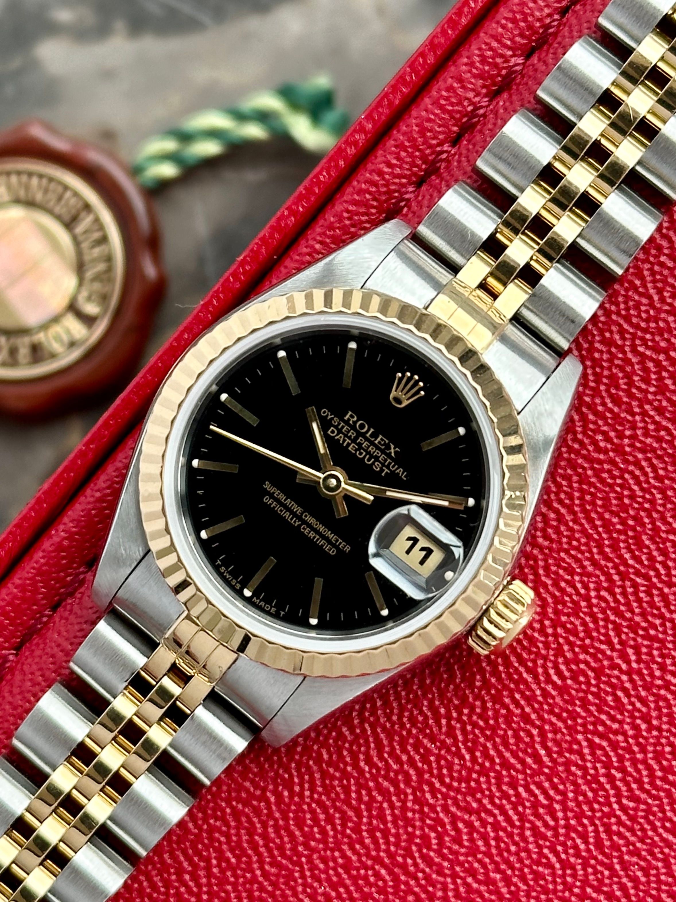 Rolex Lady-Datejust 69173 Black 1995 with original box and papers