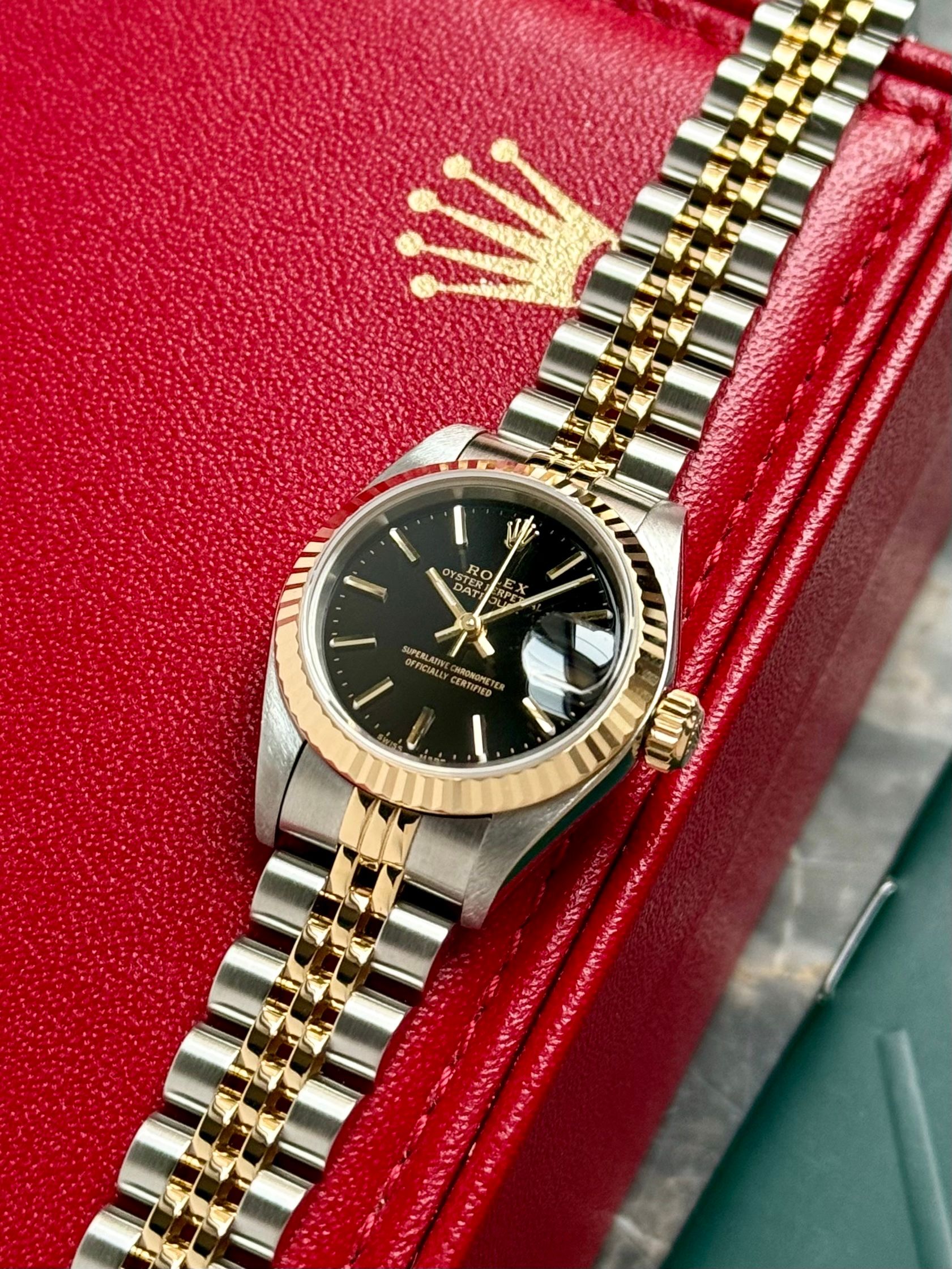Rolex Lady-Datejust 79173 Black 2002 with original box and