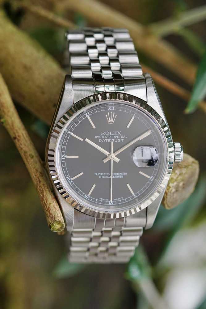 Wrist shot image for Rolex Datejust 'Tritium dial' 16234 Black 1996 