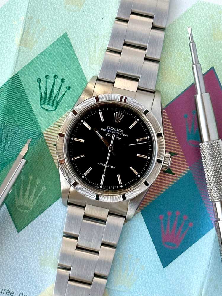Featured image for Rolex Air-King 14010M Black 2007 with original box and papers
