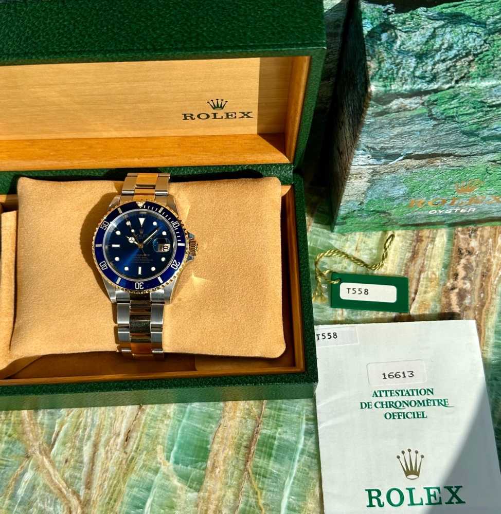 Image for Rolex Submariner 16613 Blue 1996 with original box and papers