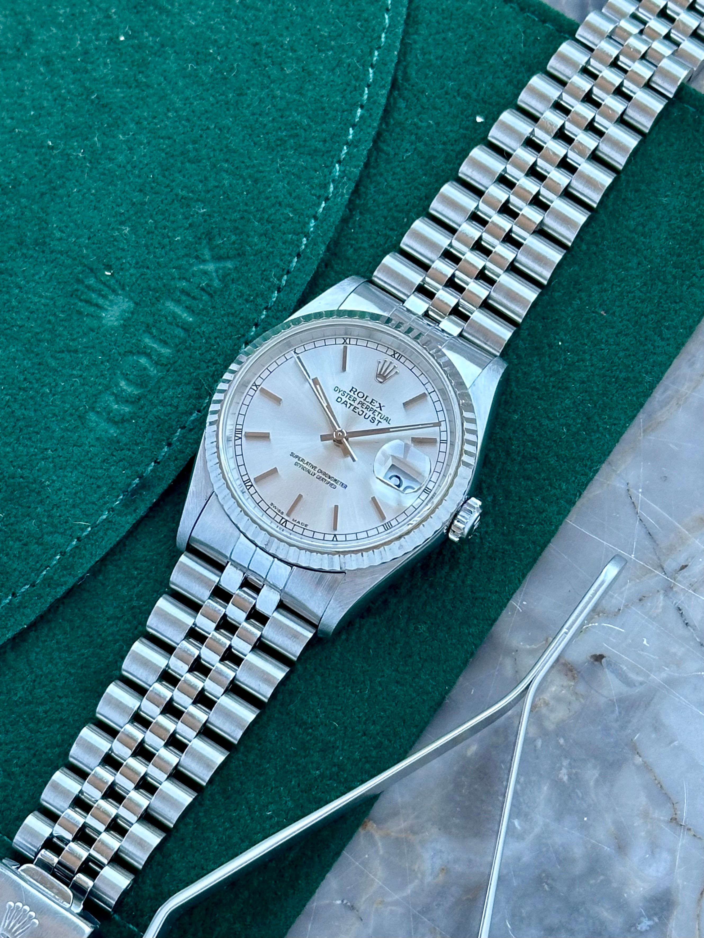 Rolex Datejust 16234 Silver 1996 with original box and papers 3