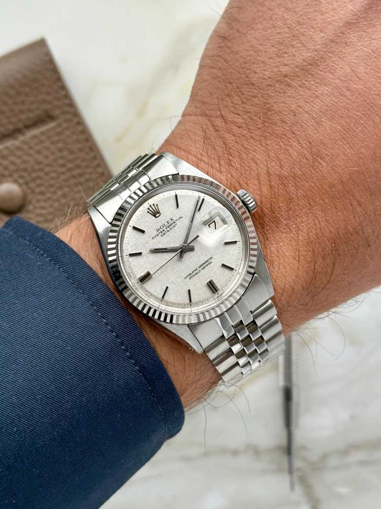 Image for Rolex Datejust "Linen" 1601 Silver Linen 1070 