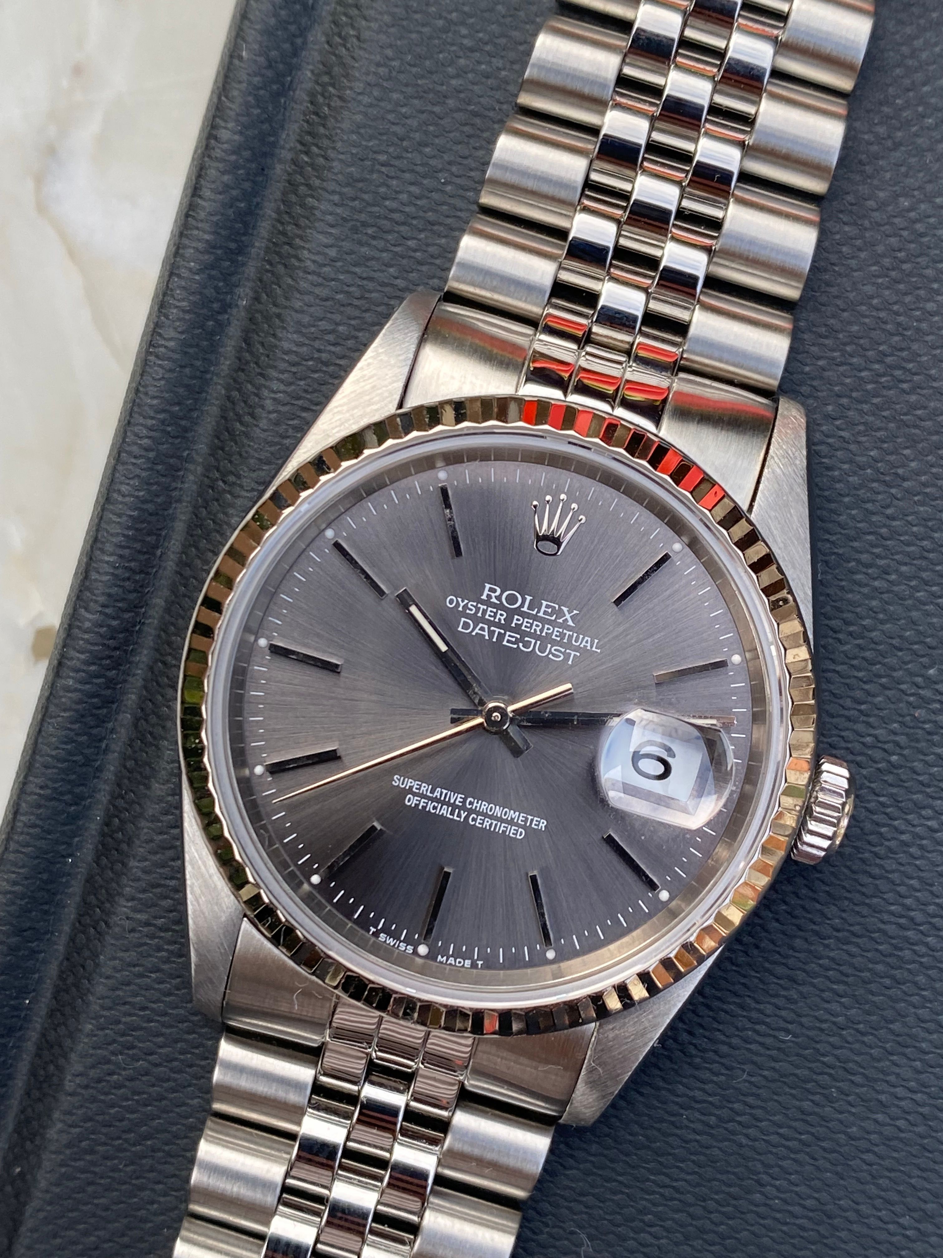 Rolex Datejust 16234 Grey 1995 with original box