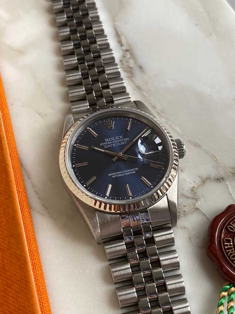 Image for Rolex Datejust 16234 Blue 1991 with original box2