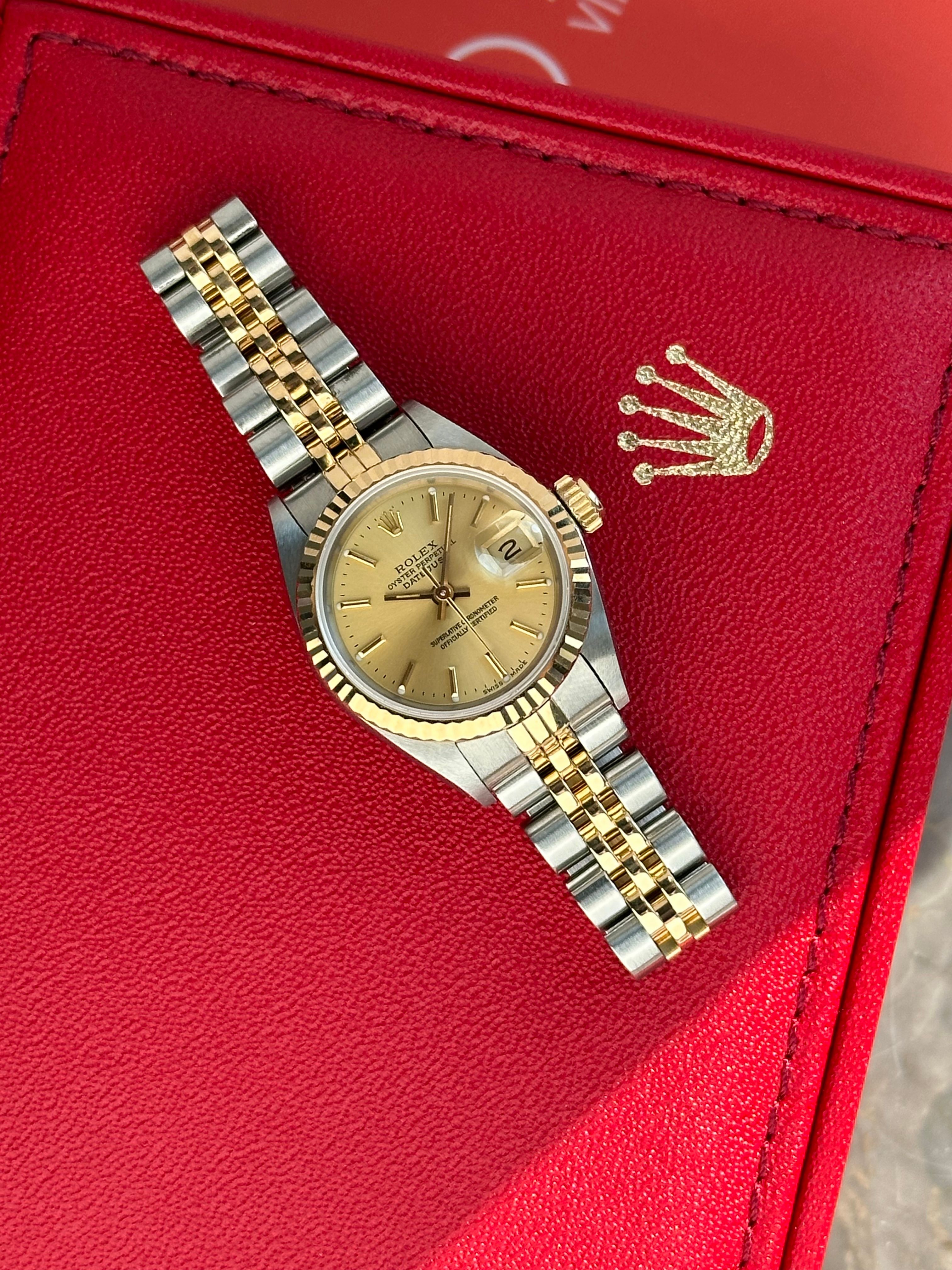 Rolex Lady-Datejust 69173 Gold 1985 with original box and papers