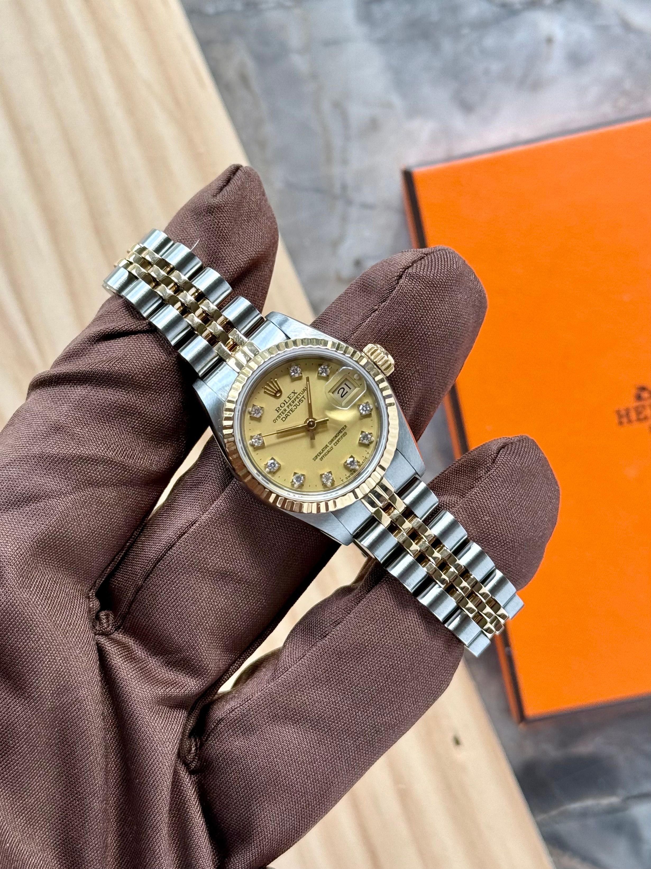 【純正品】ROLEX Datejust ゴールドダイヤル　69173 28mm Rolex Lady-Datejust 