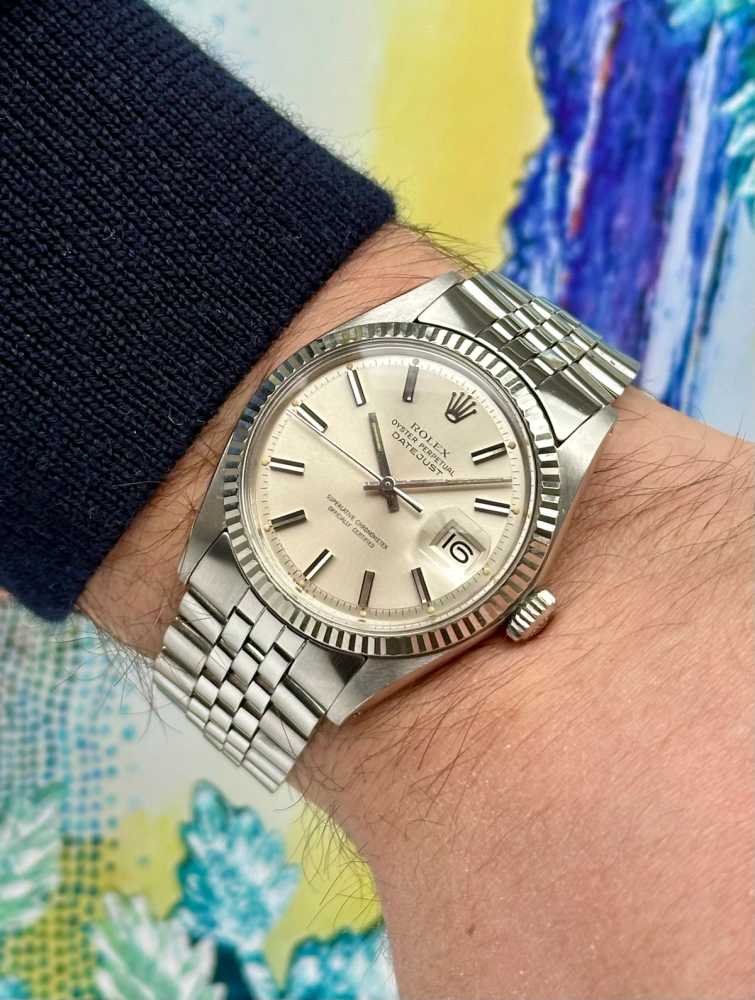 Wrist image for Rolex Datejust 1601 Silver 1973 4