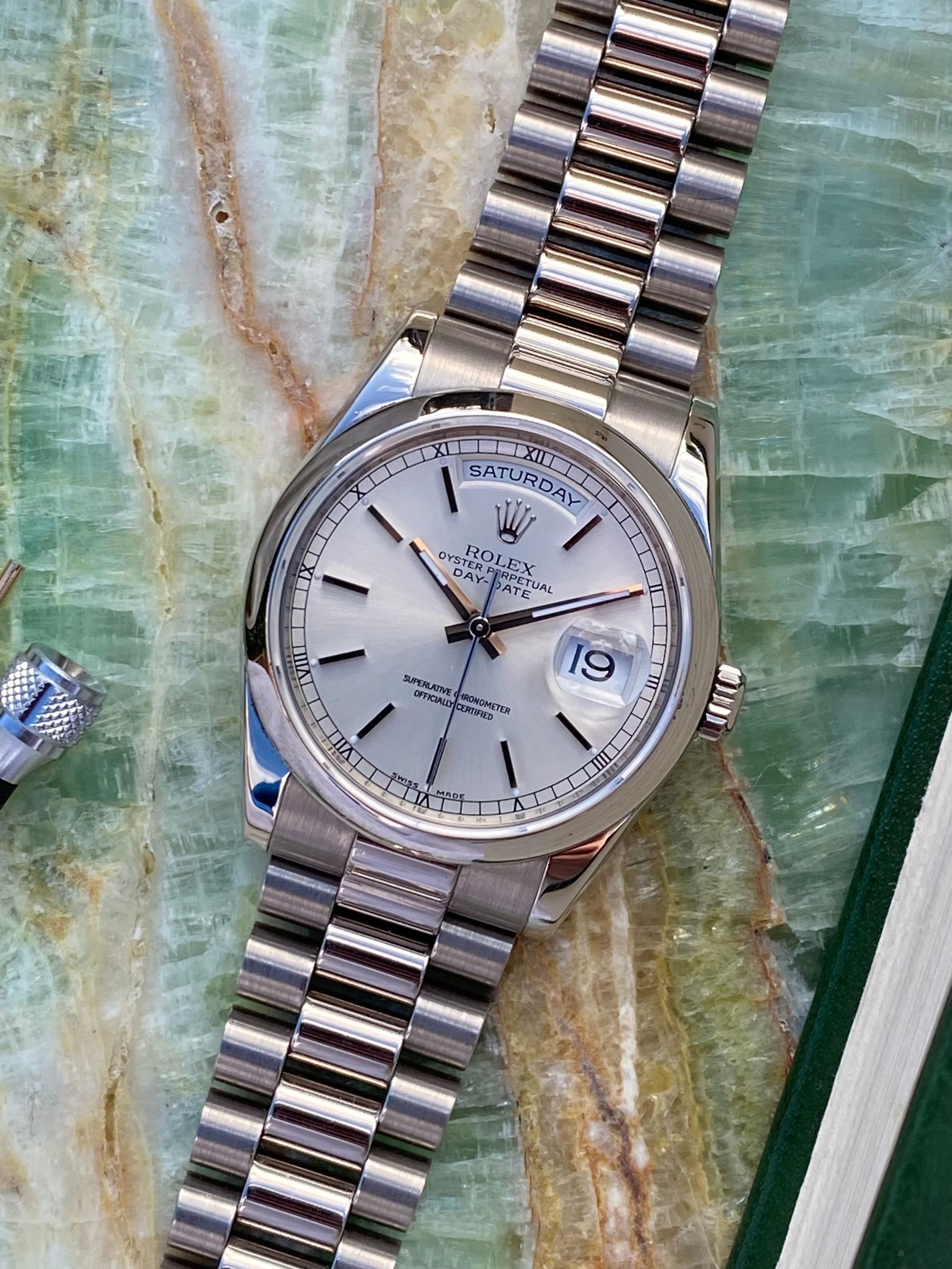 Rolex Day Date 118209 Silver 2008 with original box