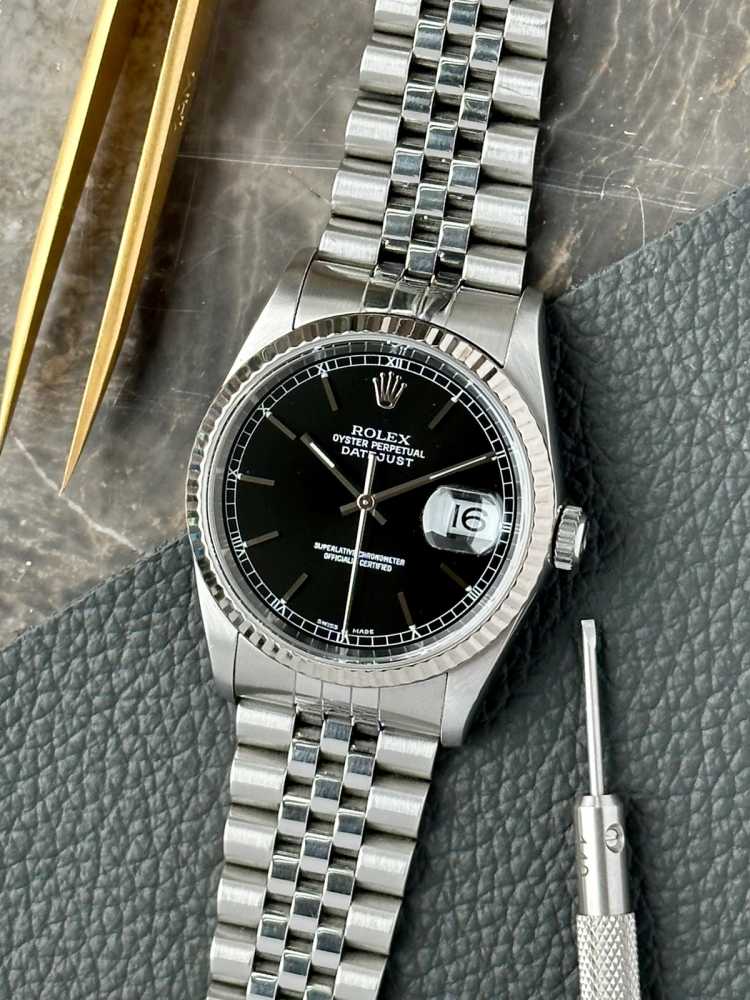 Featured image for Rolex Datejust ref. 16234 Black Dial Jubilee 16234 Black 2002 