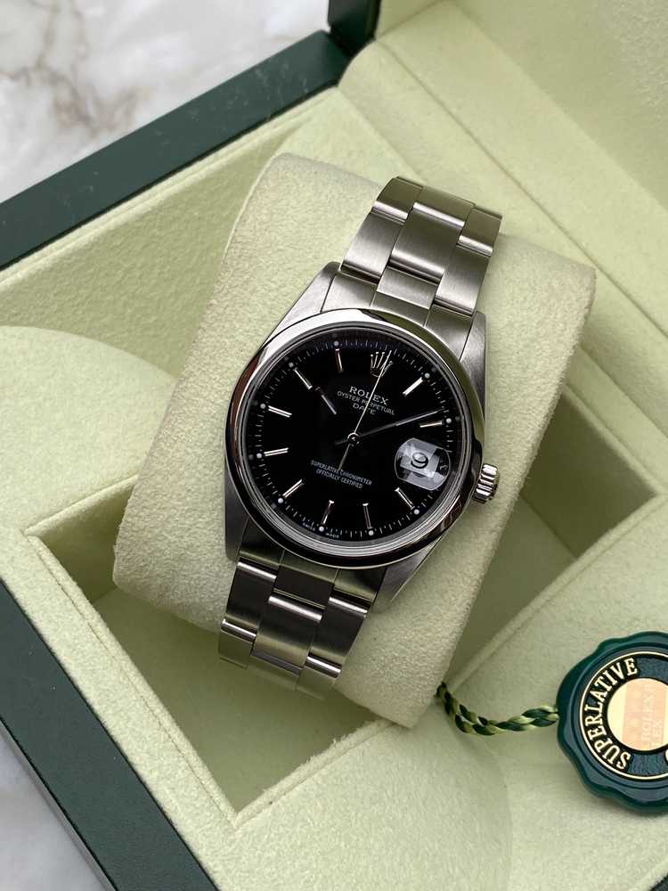 Image for Rolex Oyster Perpetual Date 15200 Black 2001 with original box and papers