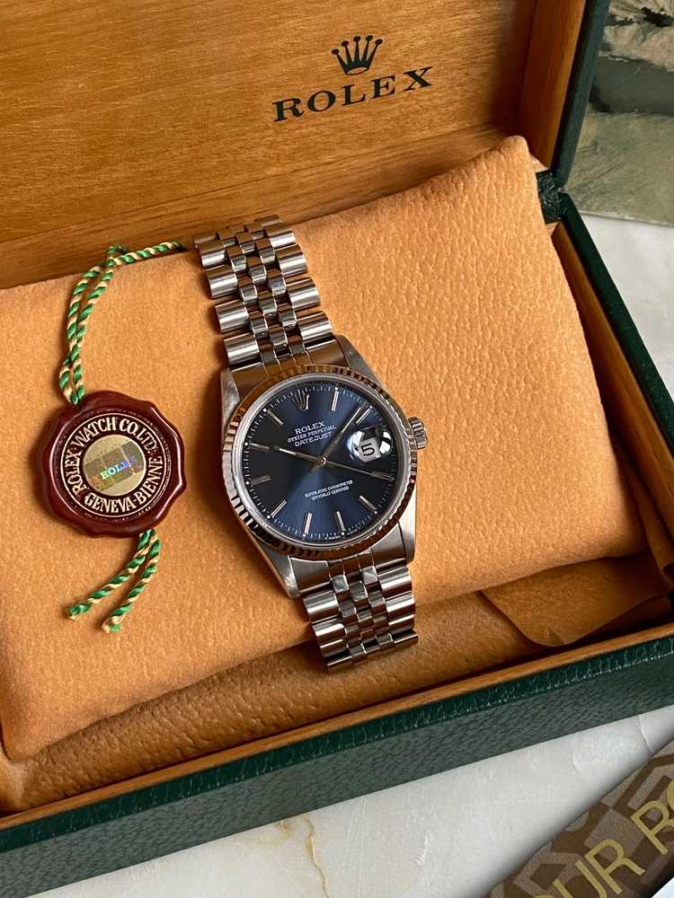 Image for Rolex Datejust 16234 Blue 1991 with original box2