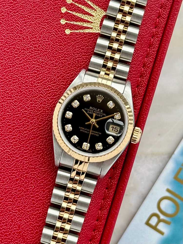 Featured image for Rolex Lady-Datejust "Diamond" 79173G Black 2000 with original box and papers
