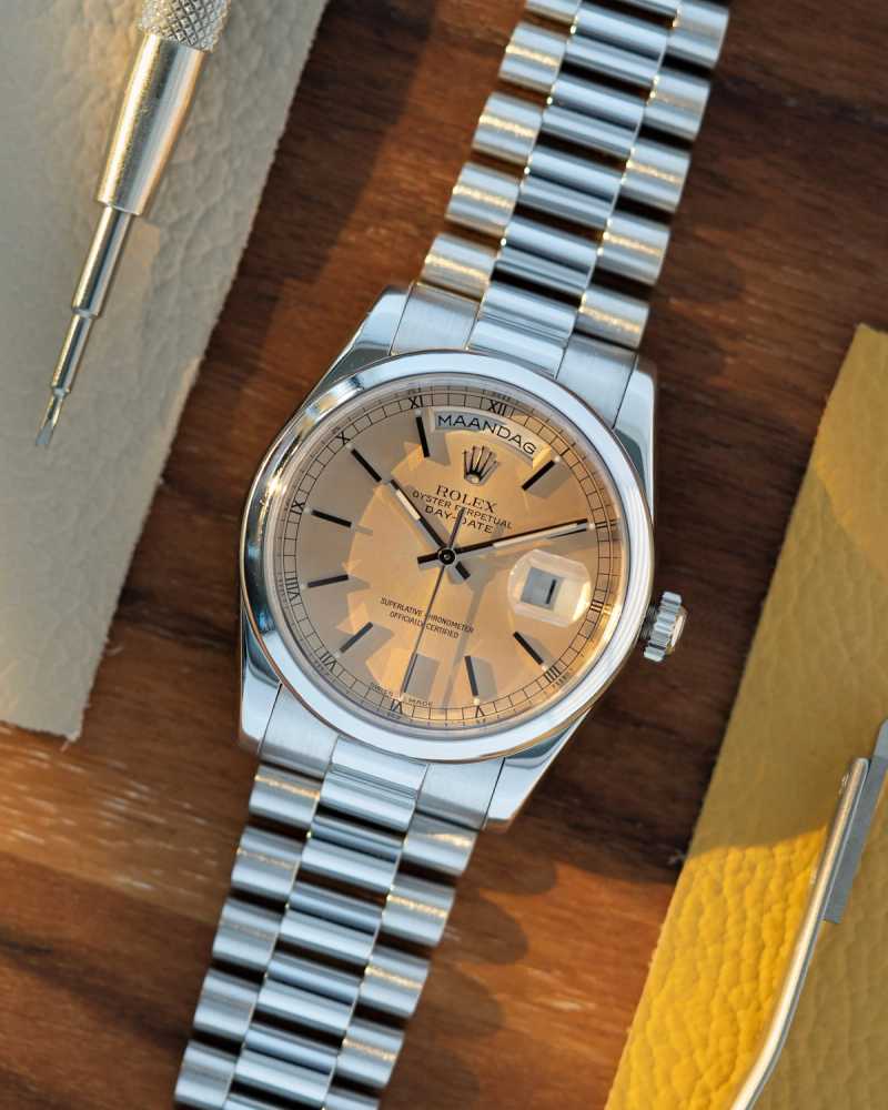 Featured image for Rolex Day-Date 'Platinum' 118206 Grey 2000 with original box