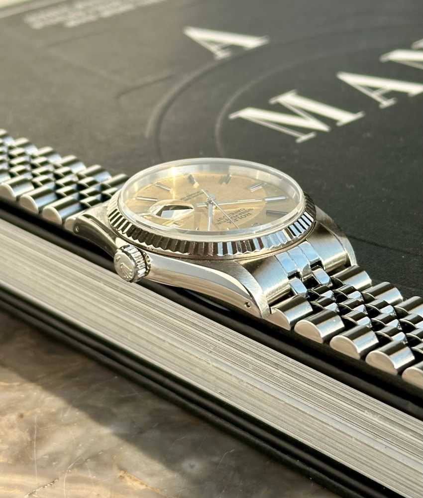 Image for Rolex Datejust "Linen" 16234 Silver Linen 1989 with original box