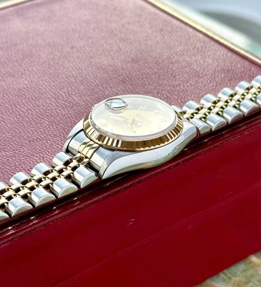 Image for Rolex Lady-Datejust "Diamond" 69173G Gold 1995 with original box and papers 4