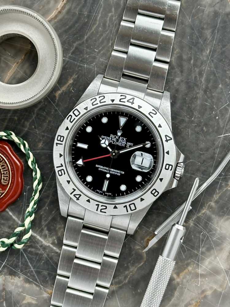 Featured image for Rolex Explorer II 16570 Black 2000 with original box and papers 2