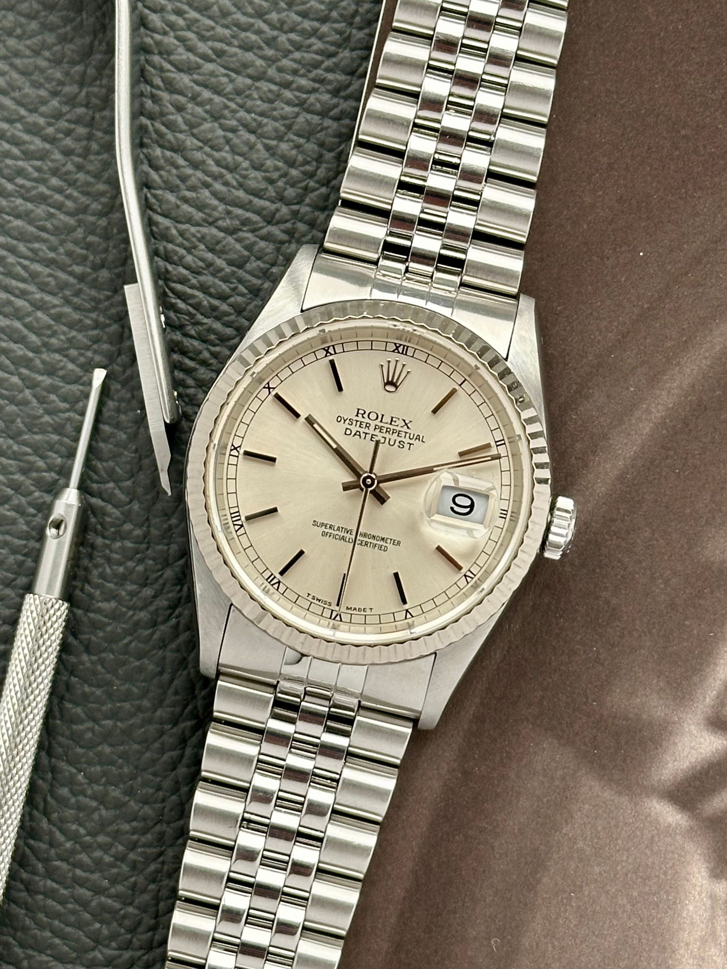 Rolex Datejust 16234 Silver 1996 with original box and papers 2