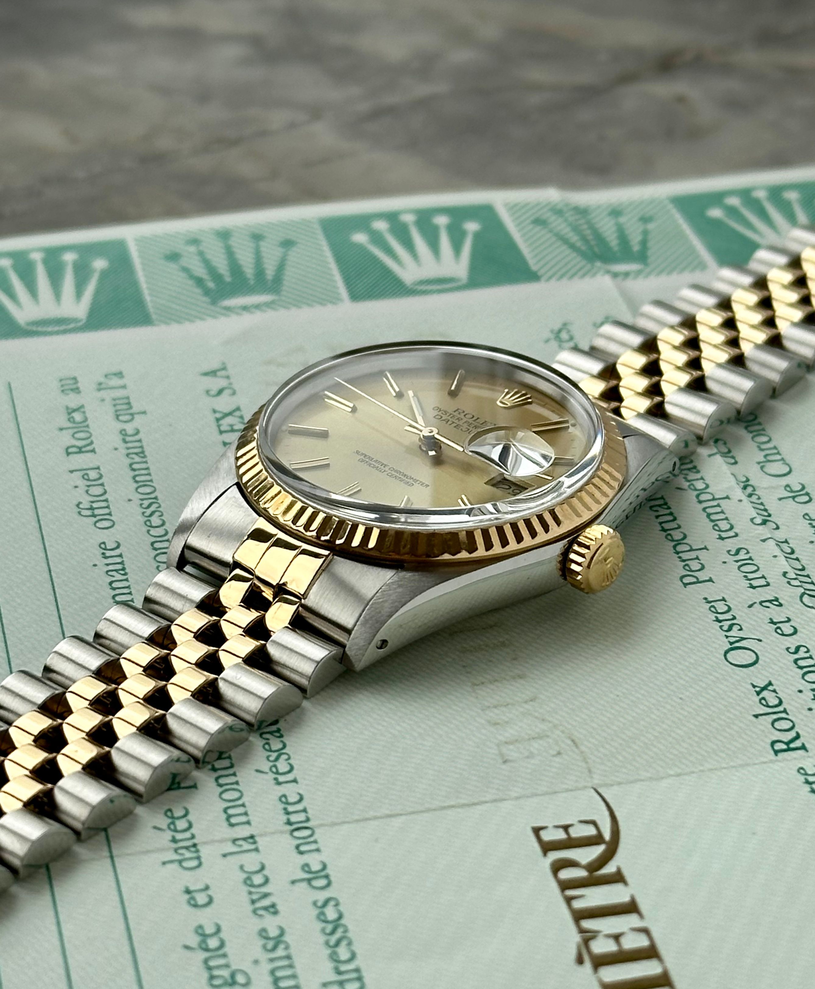Rolex Datejust 16013 Gold 1988 with original box and papers 3