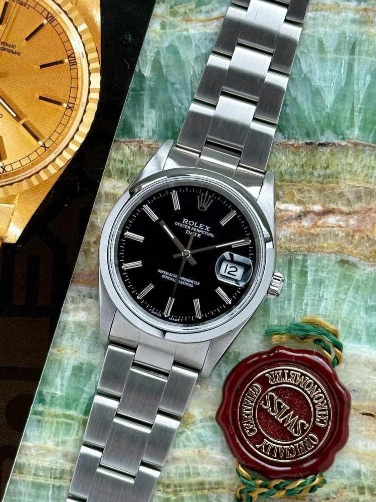 Featured image for Rolex Oyster Perpetual Date 15200 Black 1993 with original box and papers