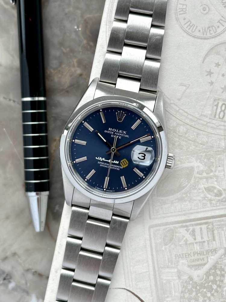 Featured image for Rolex Oyster Date "Saramco" 15200 Blue 1990 