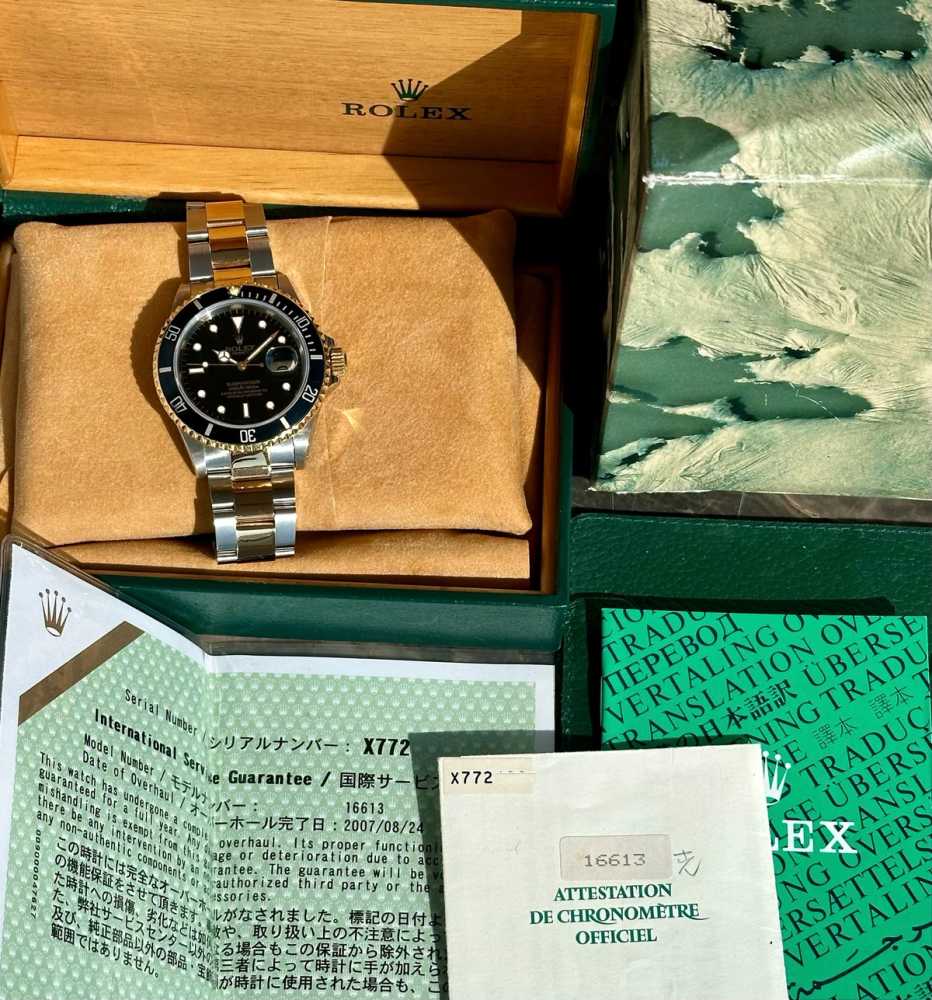 Image for Rolex Submariner  16613 Black 1991 with original box and papers