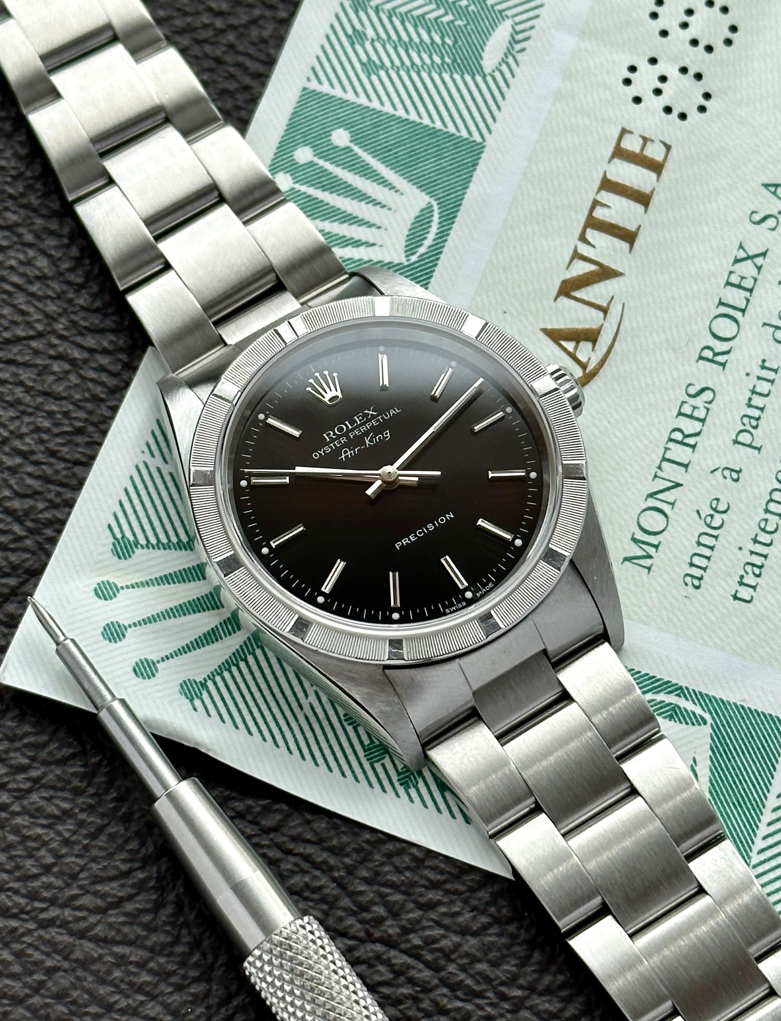 Rolex Air-King 14010M Black 2000 with original box and papers
