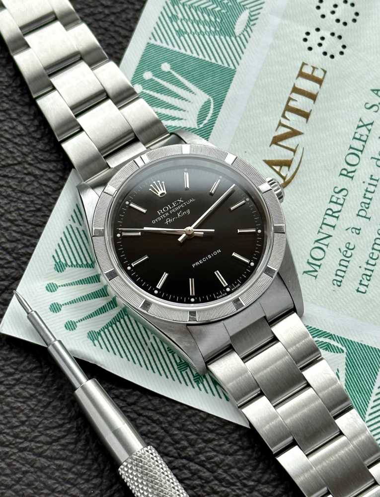 Detail image for Rolex Air-King 14010M Black 2000 with original box and papers