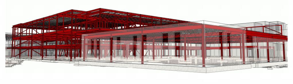 The largest addition of the either building was located on the north side of the existing Central High School. Partially located in an a wing of the existing structure that was demolished, this multi-story addition (shown above) is highlighted by a new atrium and auditorium. (facing southeast)