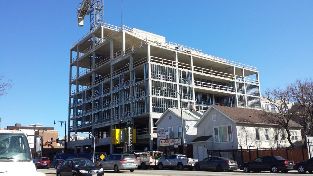 Hyatt Place Wicker Park located at the corner of Ashland Ave & North Ave in the Wicker Park neighborhood of Chicago.