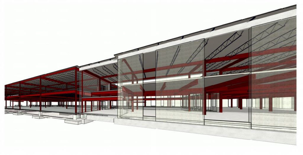 Additions for Centennial High School were located in three areas: north, south, and east of the existing structure. The addition to the south (shown above) blends seamlessly with the existing structure while providing more classroom space and a new courtyard.(facing southeast)