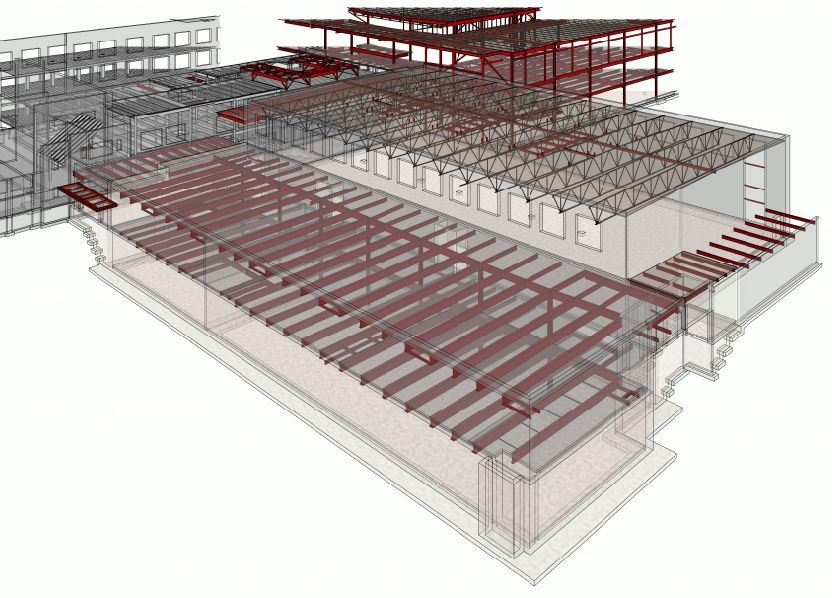 Similar to Centennial High School, Central High School has an addition (shown above) that will act as a storm shelter per the ICC 500 provisions. (facing southwest)