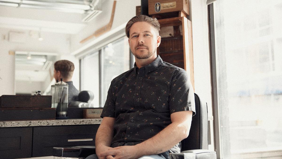 Toronto man in barber shop
