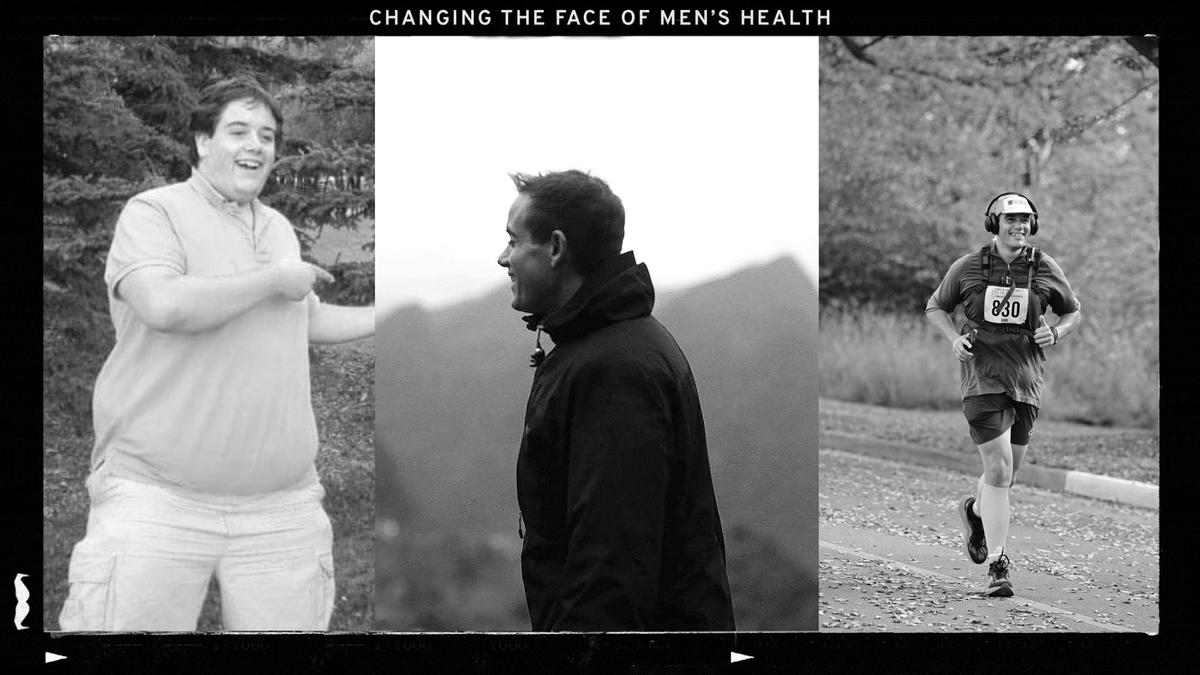 3 photos of the same man over time