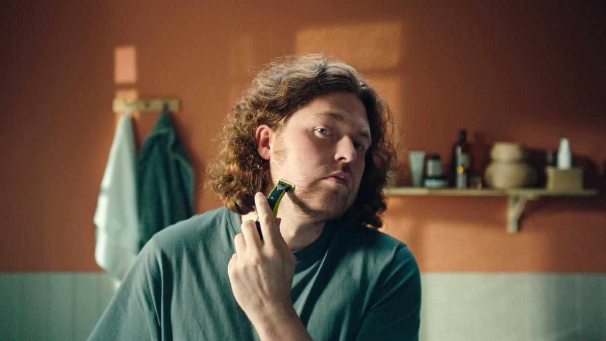 Man Shaves Beard