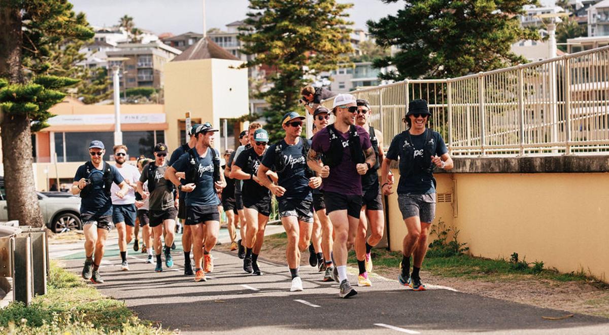 Runners out on the course.