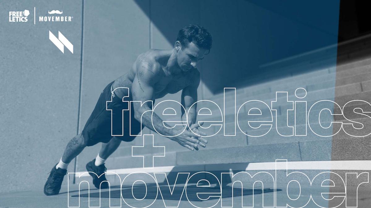 A man working out on some steps