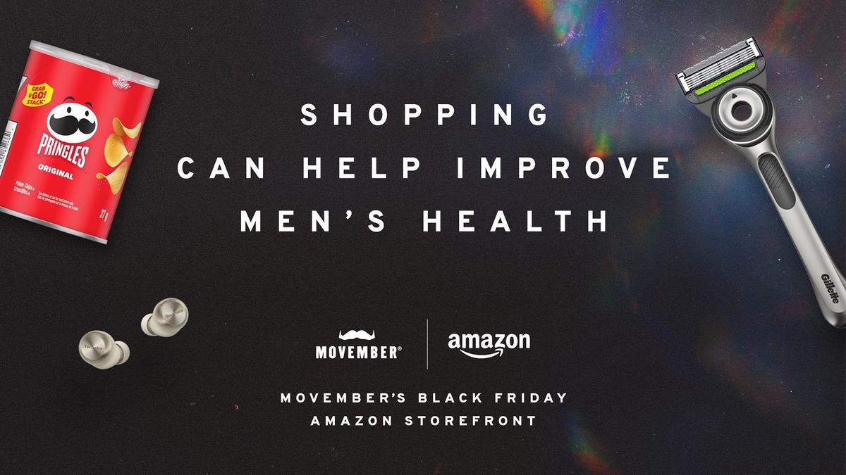 Movember and Amazon logo with title