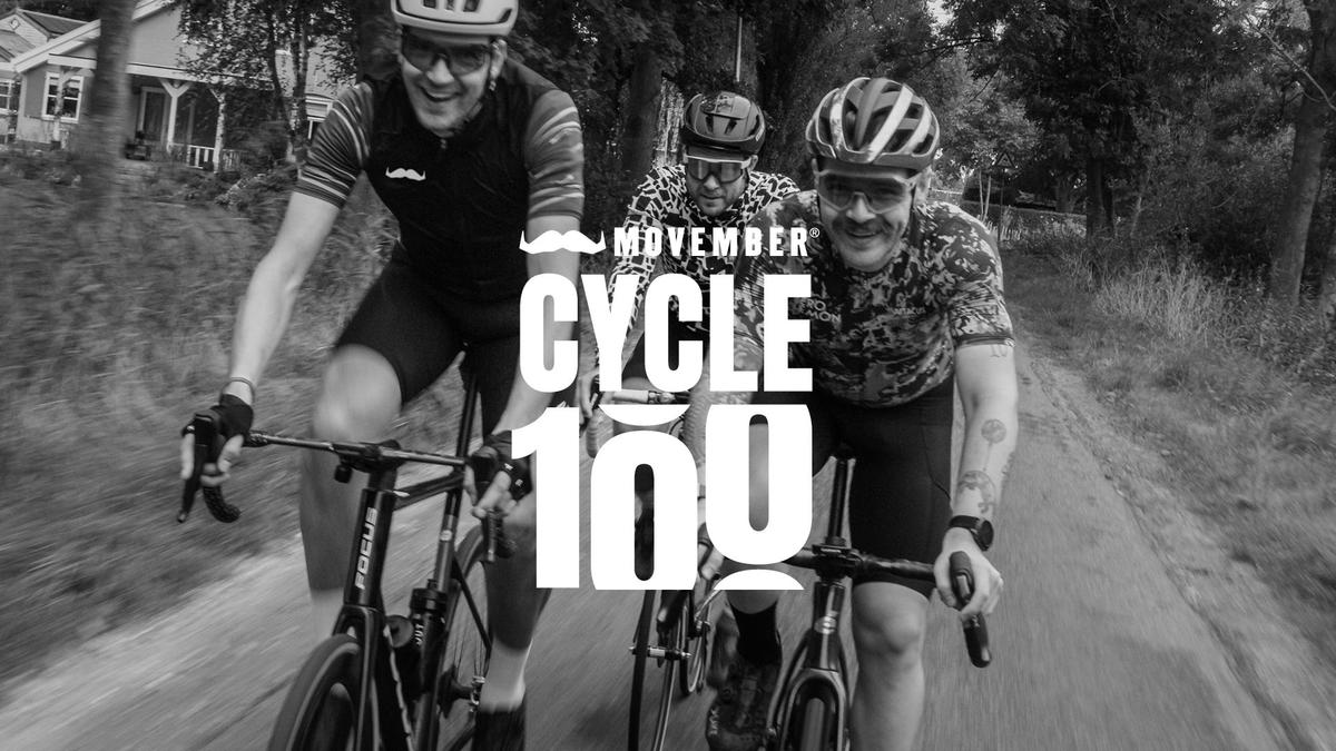 three men cycling