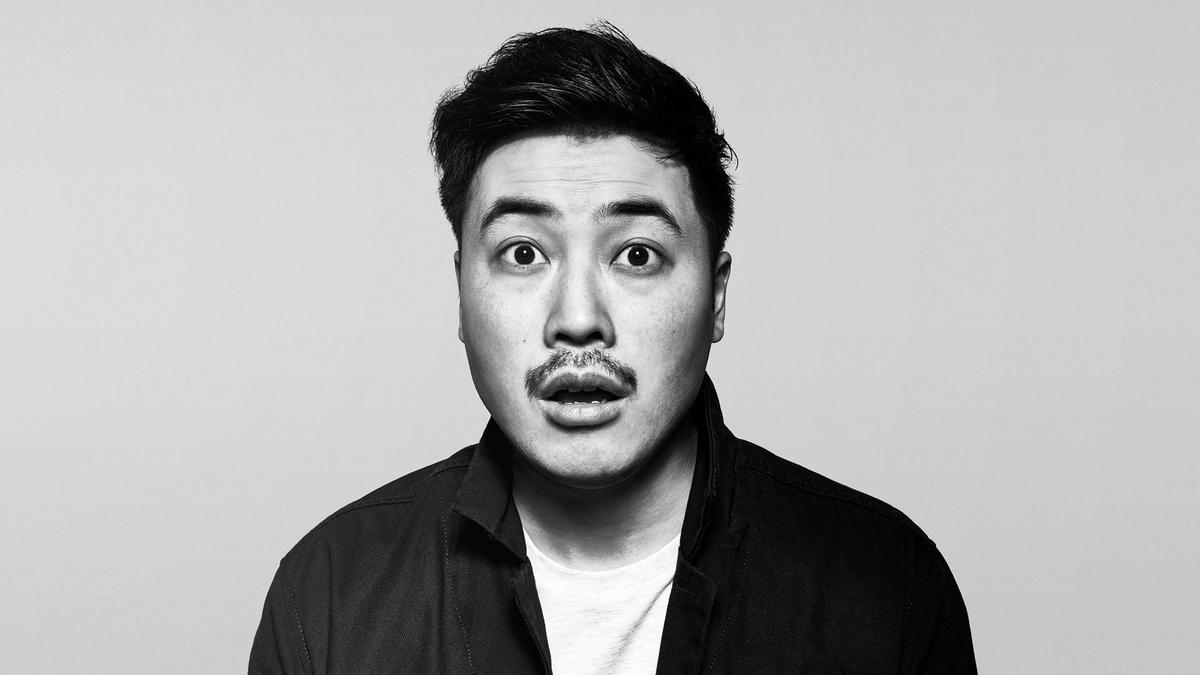 A black and white image of Mo Bro Duncan looking surprised.