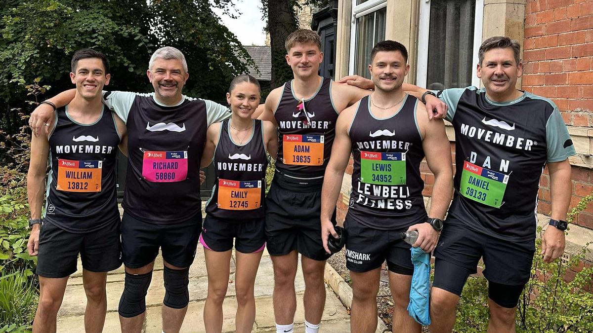 Adam and his family ready for the Great North Run