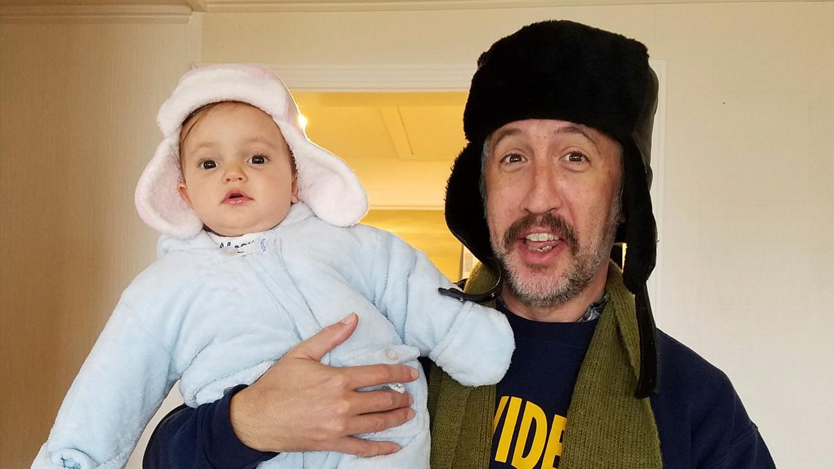 Man and his baby daughter