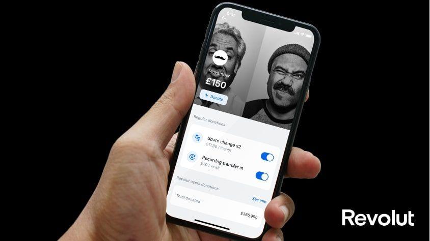 The Revolut banking app.