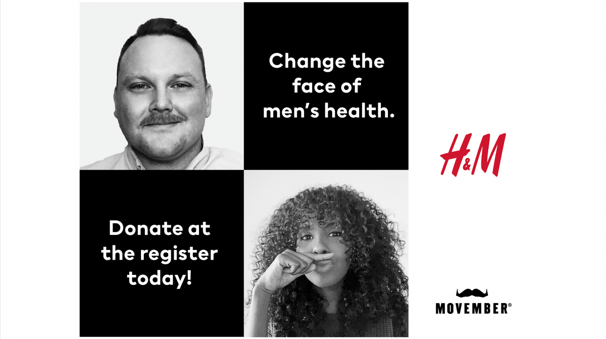 H&M + Movember logos