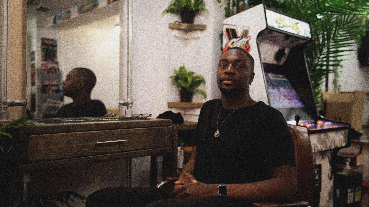 man in a barbers
