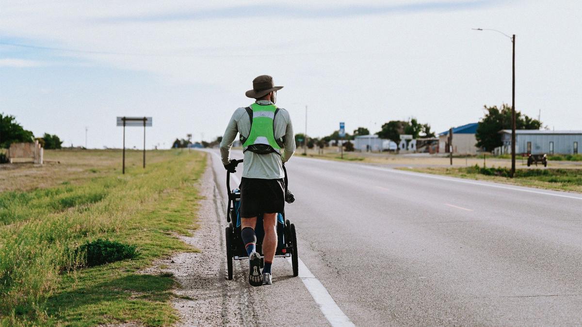 Man walking across America