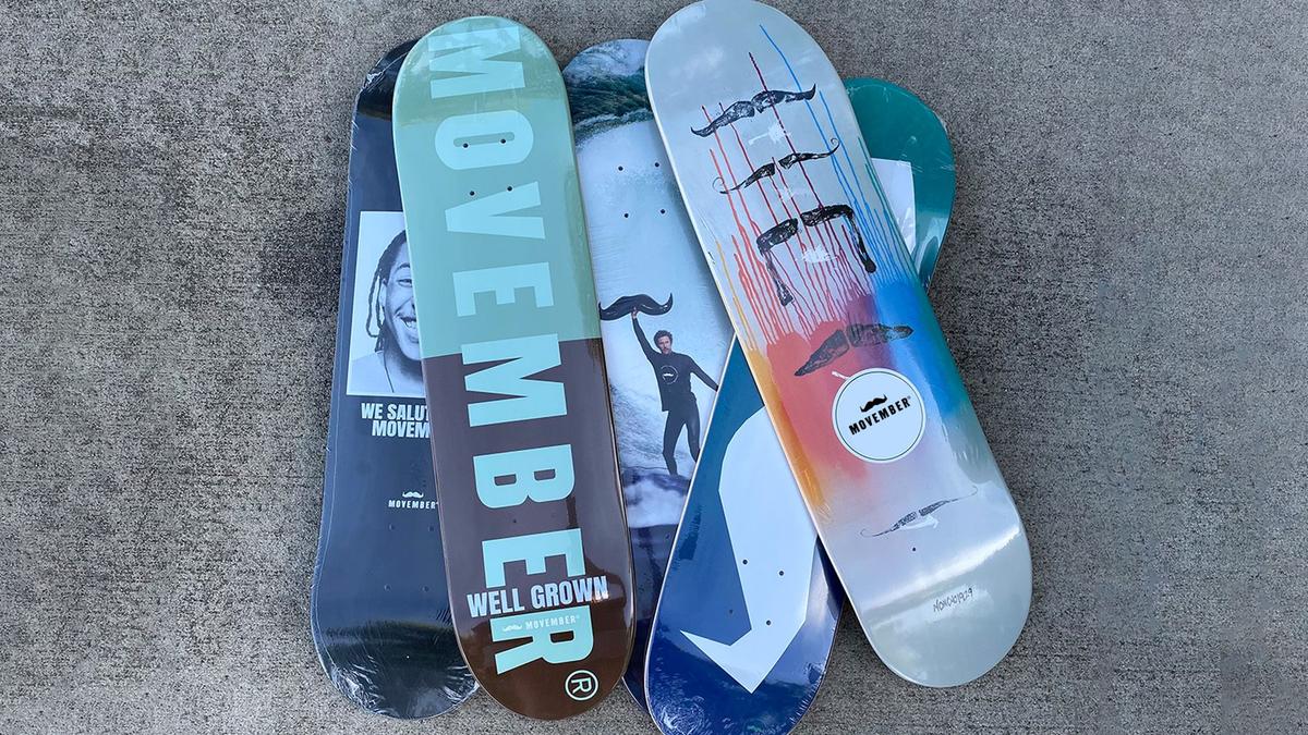 Movember Skateboard Deck Trophies