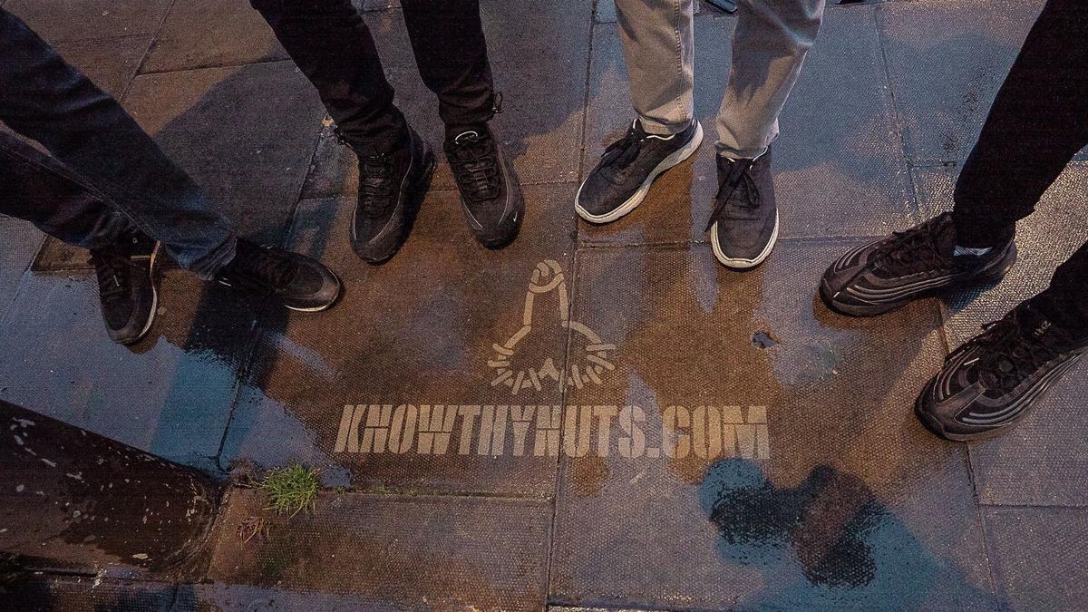 Phallic graffiti on London streets 