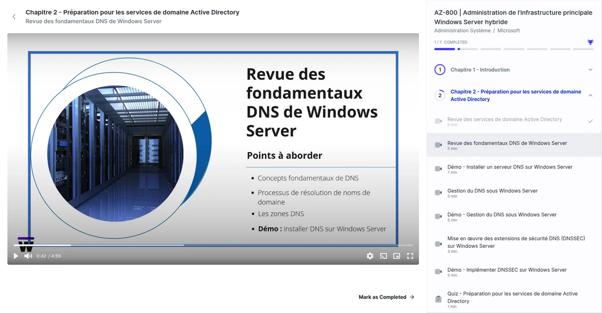Easy to follow course view